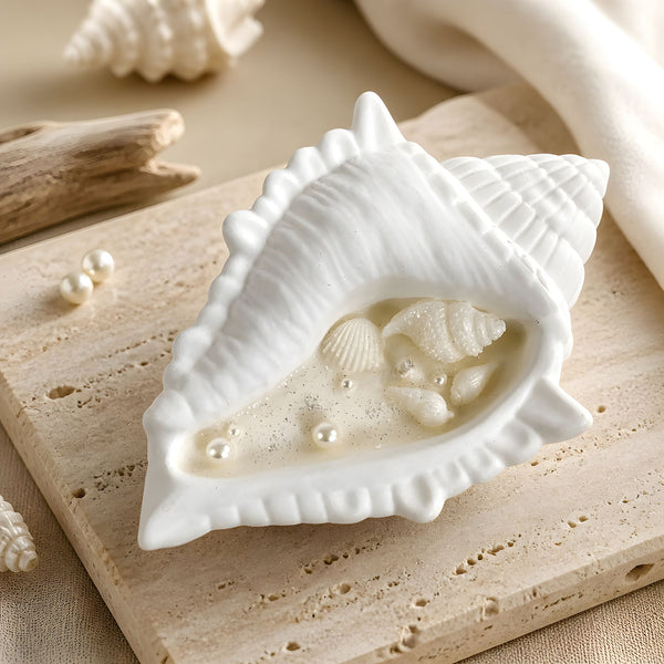 Conch Shell Ceramic Jar Candle